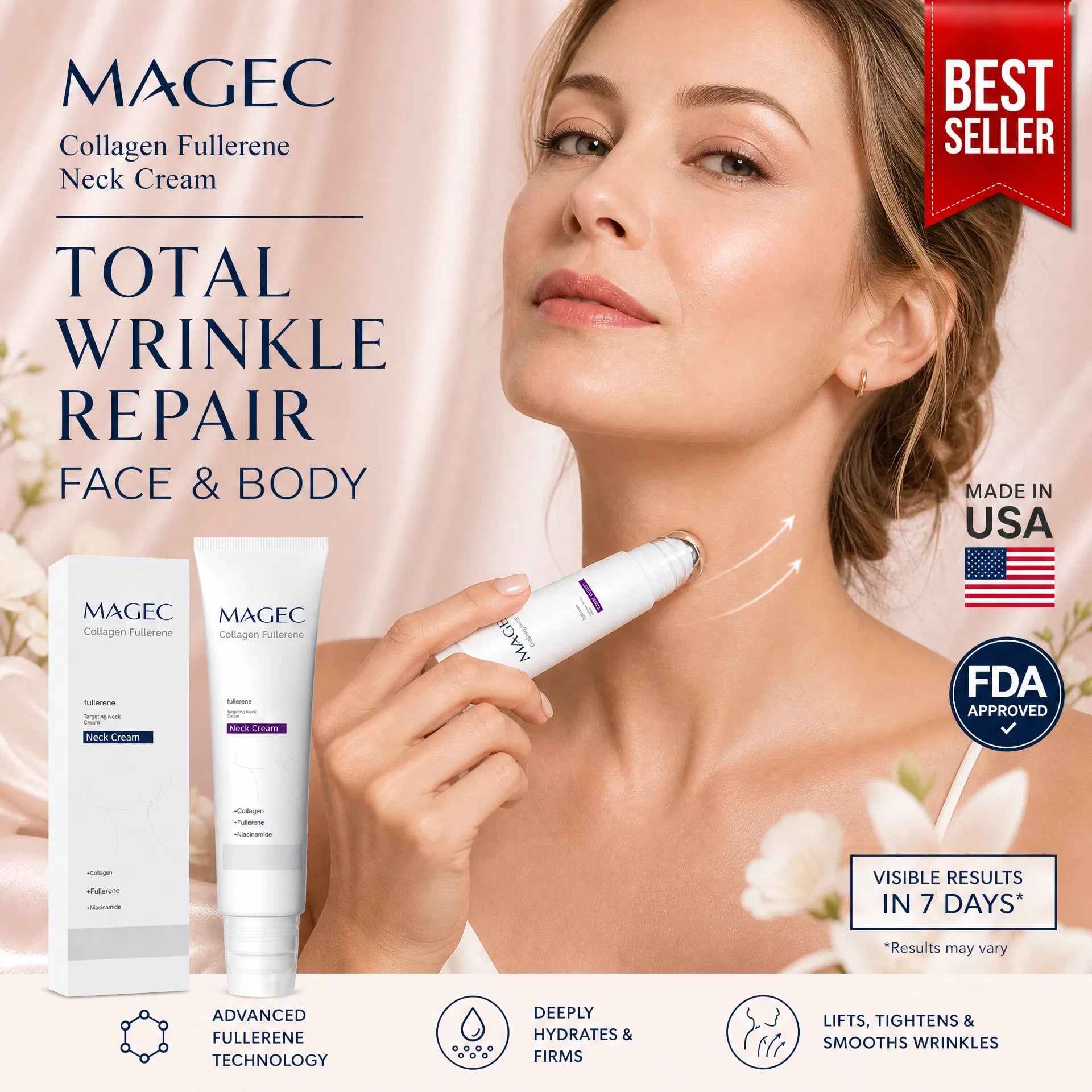 🔥Visible results in just 60 seconds - MAGEC® Collagen Fullerene Lifting and Firming Cream – The First Step to Becoming Beautiful✨