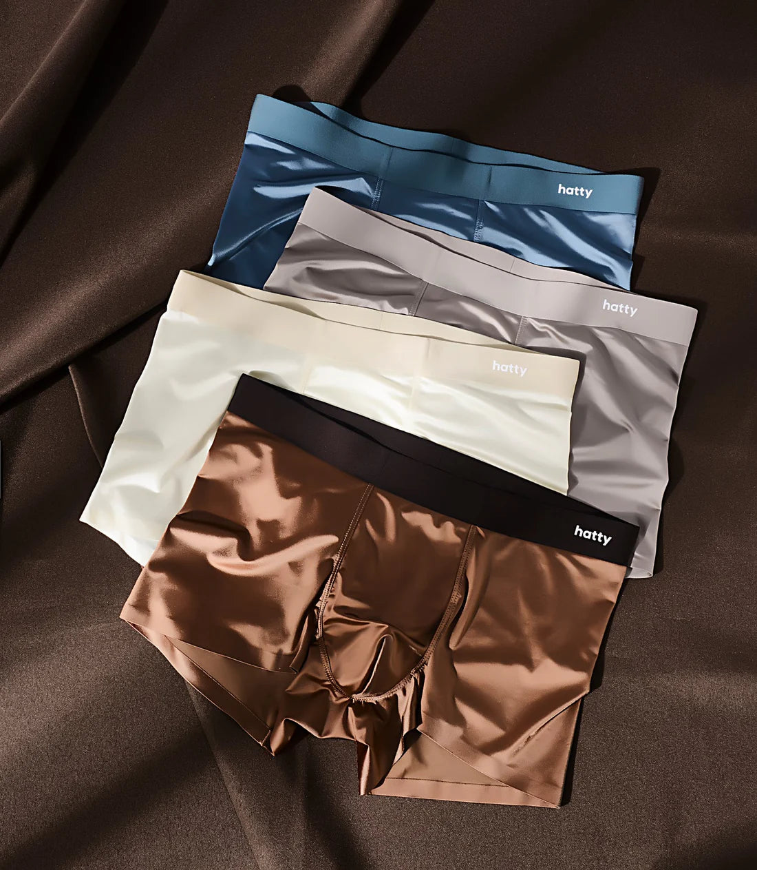 Elegant Silk Men's Ice Silk Underwear Mulberry Silk Antimicrobial Men's Boxer Briefs