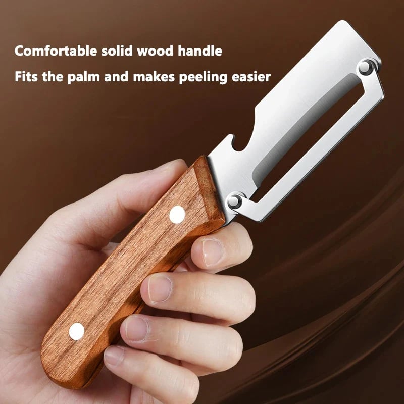 🏆 Last Day Special Price ! 🎉BUY 1 GET 1 FREE🎁 Thickened Stainless Steel Multi-Peeler – Heavy-Duty, Wide Blade, Bottle Opener 🍺