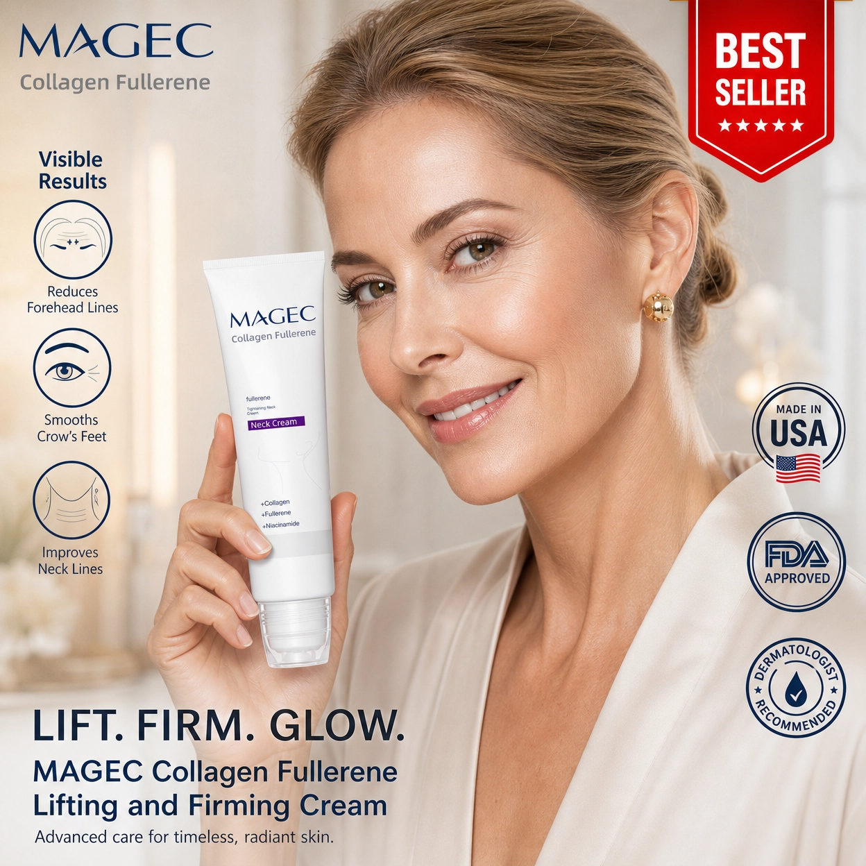 🔥Visible results in just 60 seconds - MAGEC® Collagen Fullerene Lifting and Firming Cream – The First Step to Becoming Beautiful✨