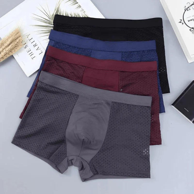 Mens No Smell & Anti Bacterial Mesh Underwear