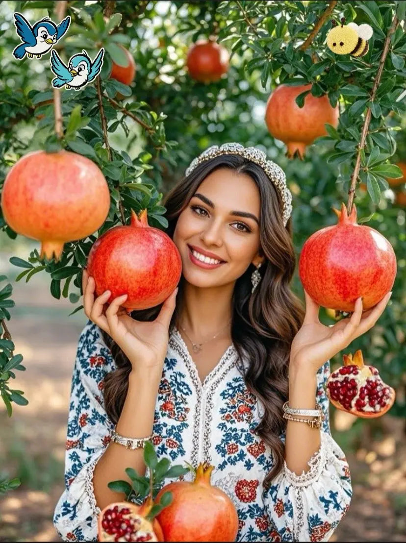 Sirenevyi Pomegranate Live Plant - Exotic Fruit-Bearing Plant, Hardy Pomegranate Tree, Tropical Garden