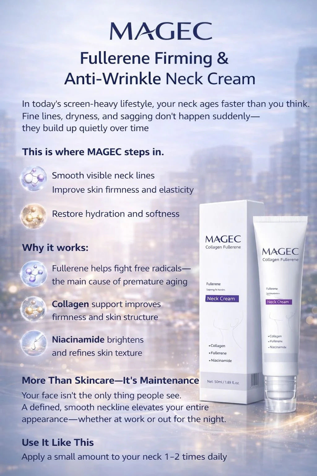 🔥Visible results in just 60 seconds - MAGEC® Collagen Fullerene Lifting and Firming Cream – The First Step to Becoming Beautiful✨