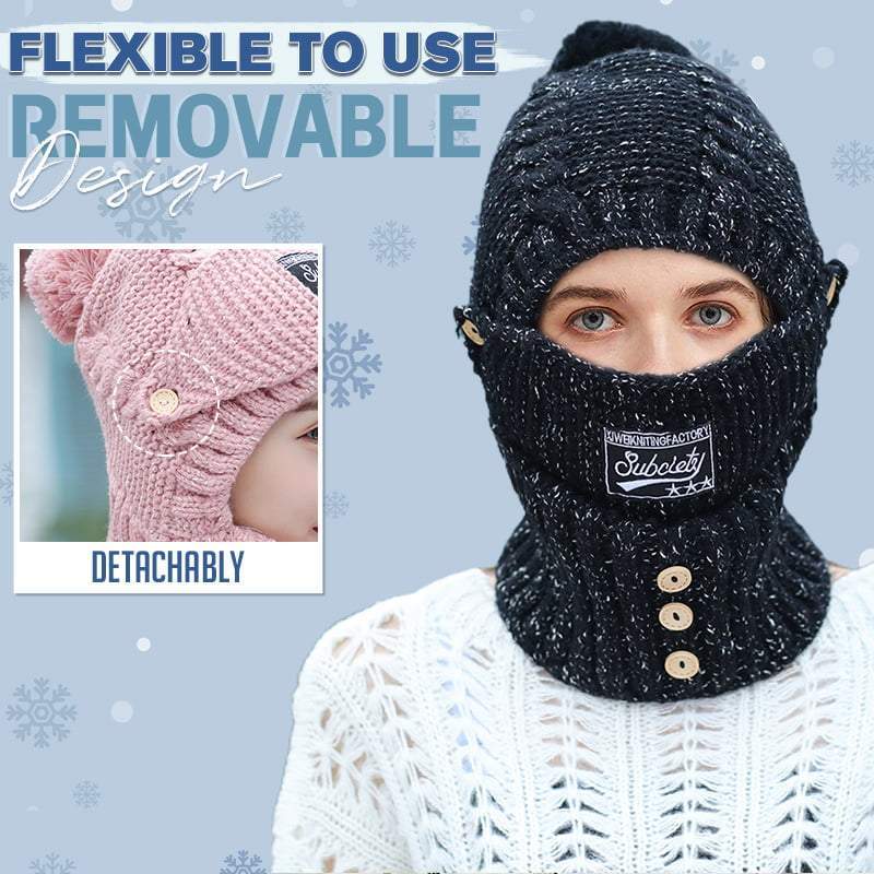 ❄️Early Christmas Sale-50% OFF🎄Winter Windproof Warm Scarf One-piece Hat